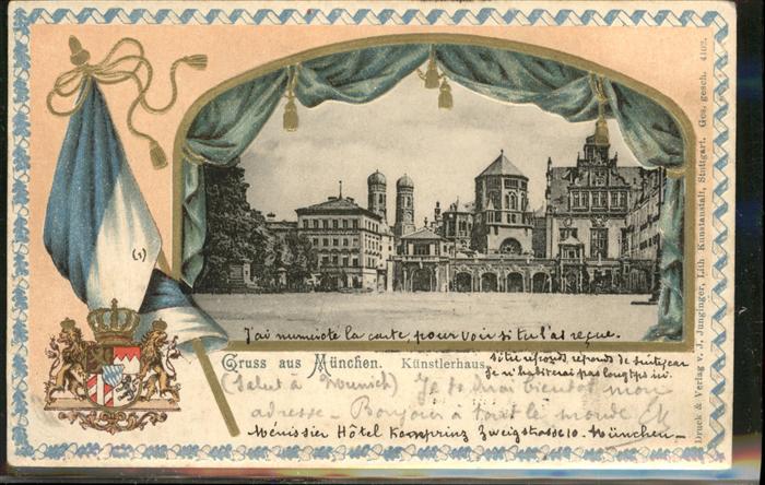 Muenchen Künstlerhaus Prägedruck