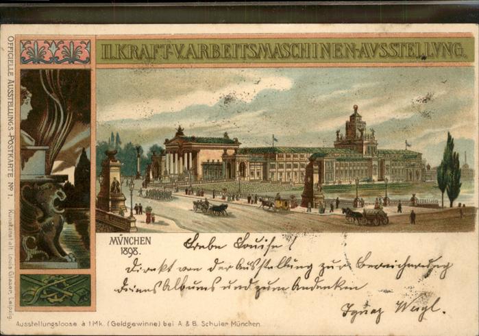 Muenchen Arbeitsmaschinen Ausstellung Kutsche