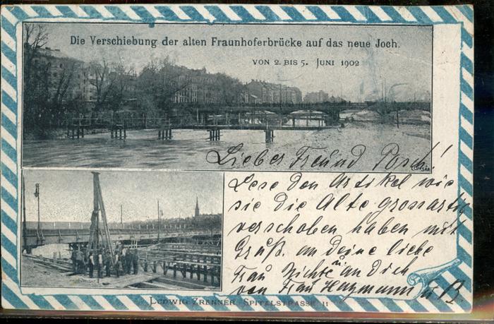 Muenchen Verschiebung Frauenhoferbrücke