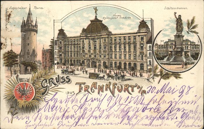 Frankfurt Main Schützenbrunnen Eschenheimer Thurm Kuts