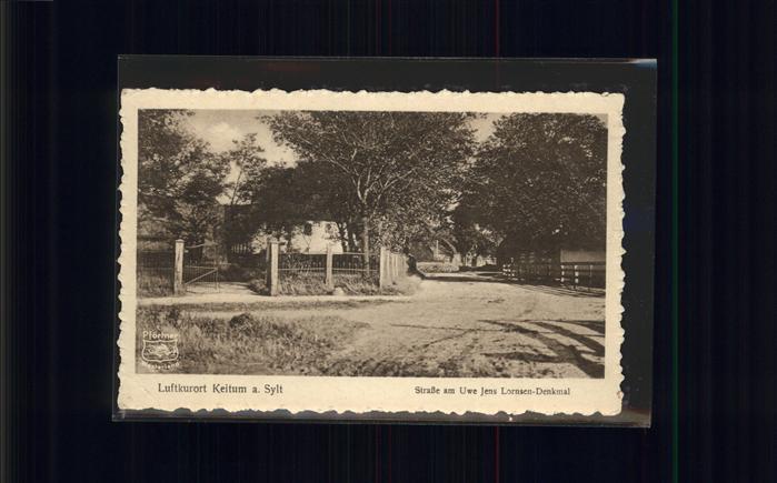 Keitum Sylt Uwe Jens Lornsen Denkmal