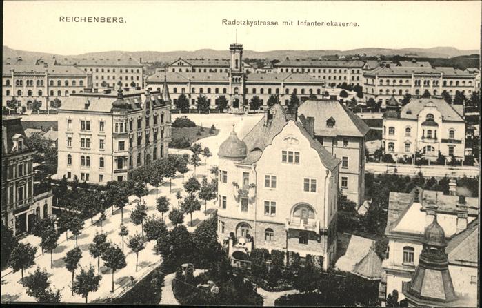 Reichenberg Liberec Boehmen Radetzkystrasse Kaserne