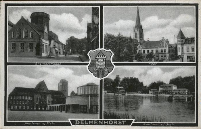 Delmenhorst Niedersachsen Post Bremerstrasse Hindenburg Platz Schwimmbad Graft