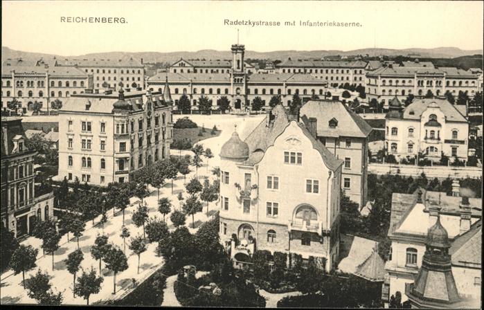 Reichenberg Liberec Boehmen Radetzkystrasse Kaserne