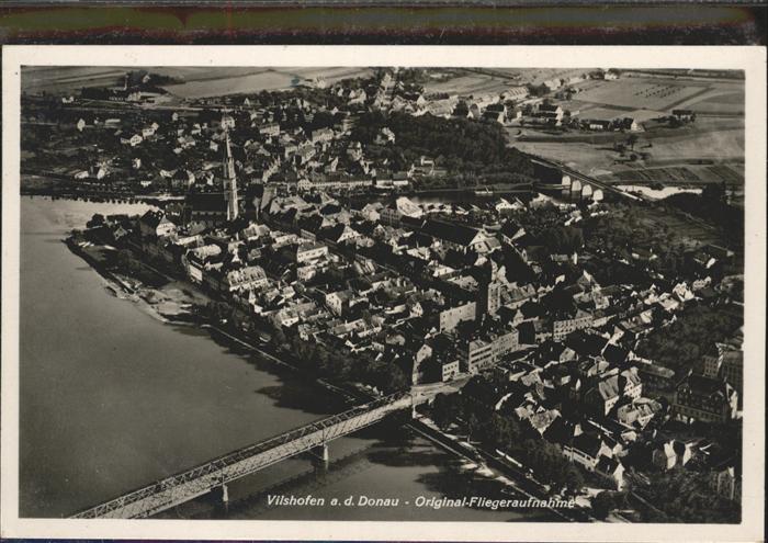 Vilshofen Donau Fliegeraufnahme  Bruecke