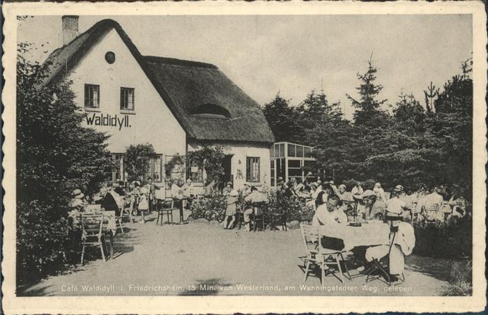 Westerland Sylt Cafe Waldidyll