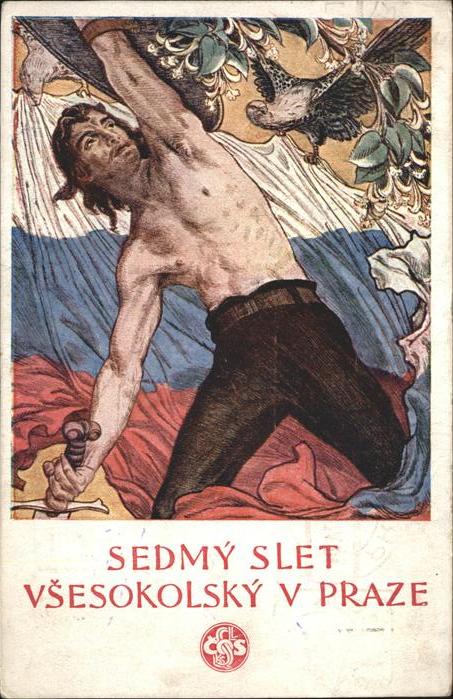 Prag Prahy Prague Sedmy Slet Vsesokolsky Praze