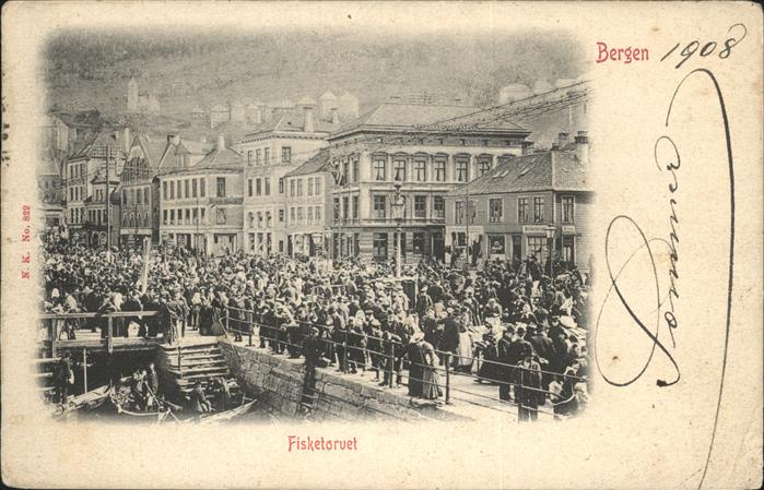 Bergen Norwegen Fisketoruet