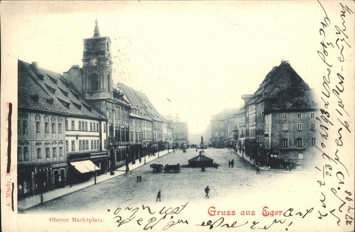 Eger Cheb Tschechien Oberer Marktplatz Kutsche