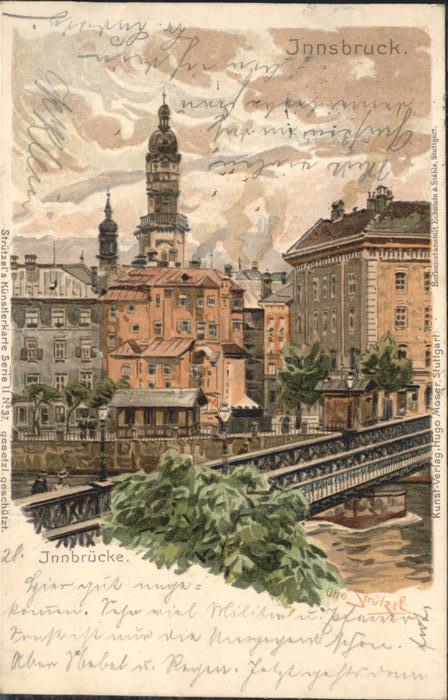 Innsbruck Innbrücke Künstler Otto Strützel