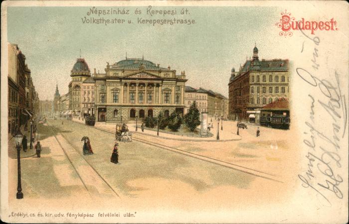 Budapest Volkstheater Kerepeserstrasse Kutsche
