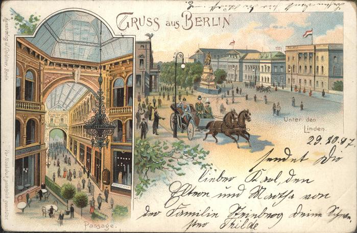 Berlin Unter den Linden Kutsche Passage