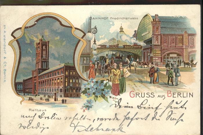 Berlin Bahnhof Friedrichstrasse Rathaus Pferd