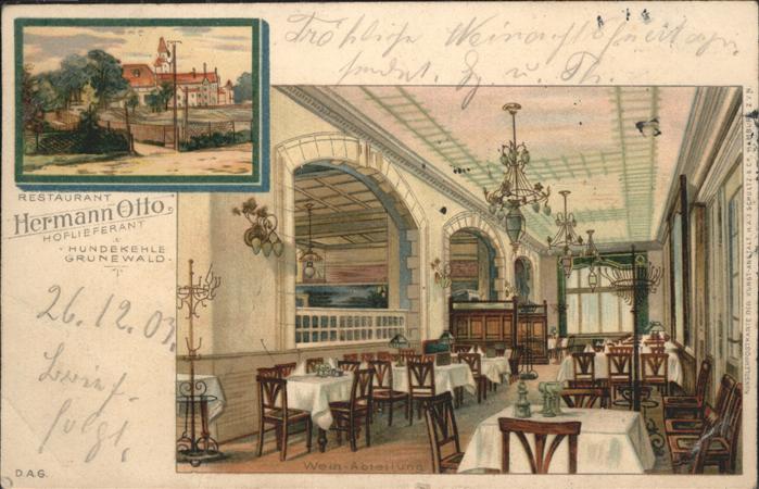 Grunewald Berlin Restaurant Hermann Otto