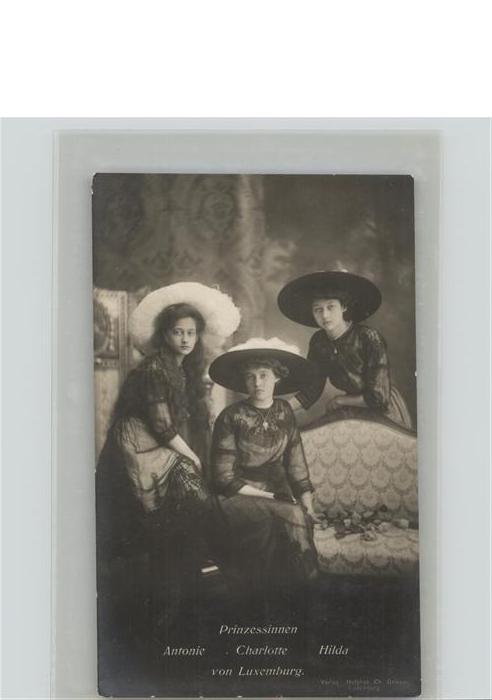 LUXEMBOURG  Luxemburg Prinzessinnen Antonie Charlotte, Hilda