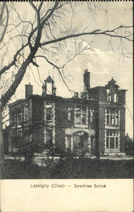 Lassigny zerstörtes Schloss