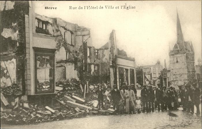 Herve Rue de l `Hotel de Ville et L eglise