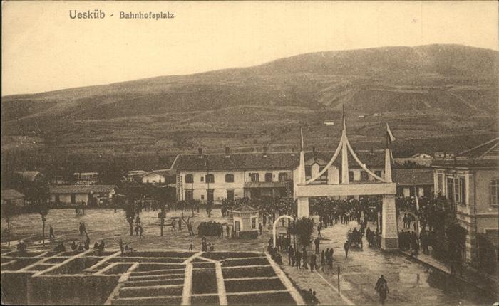 Ueskueb Uskub Bahnhofsplatz