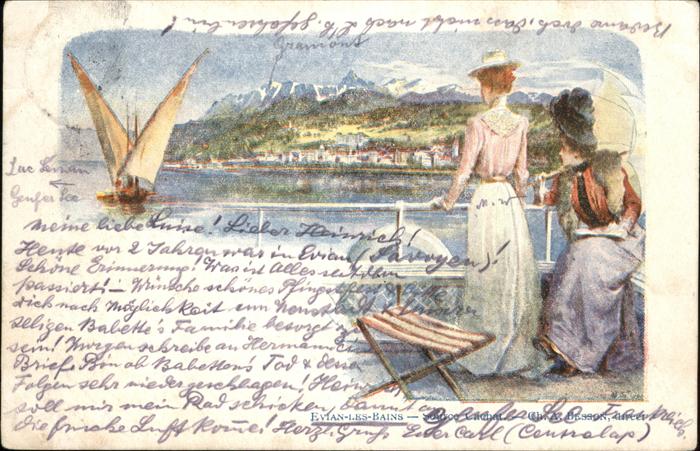 Evian-les-Bains Haute Savoie Aquarell
Panorama