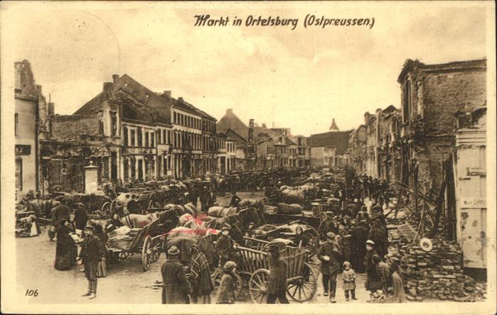 Ortelsburg Ostpreussen Markt in Ortelsburg