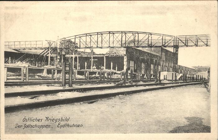 Eydtkuhnen Ostpreussen östl. Kriegsbild
Zollschuppen