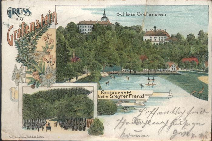 Grafenstein Grottau Schloss Grafenstein Restaurant beim Steyrer Franzl