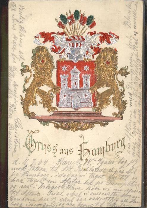 Hamburg Wappenkarte
Prägedruck