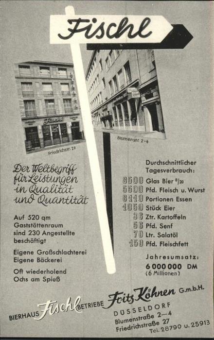 Duesseldorf Bierhaus 
Fischbetriebe Fritz Köhnen