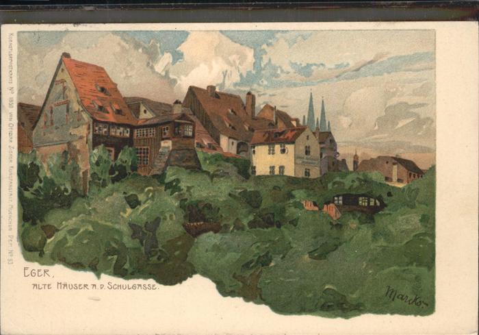 Eger Marktredwitz Alte Häuser an der Schulstrasse