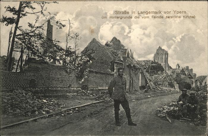 Ypern Ypres Strasse in Langemark
