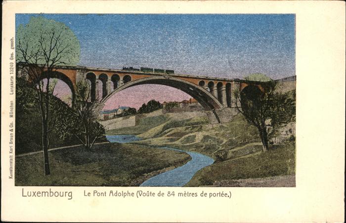 LUXEMBOURG  Luxemburg Pont Adolphe
Lunakarte 13249