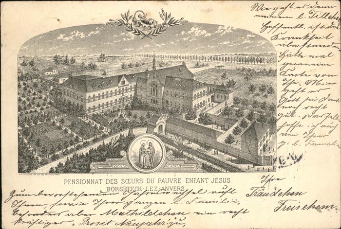 Borsbeeck lez Anvers Pensionnat des Soers du Pauvre Enfant J