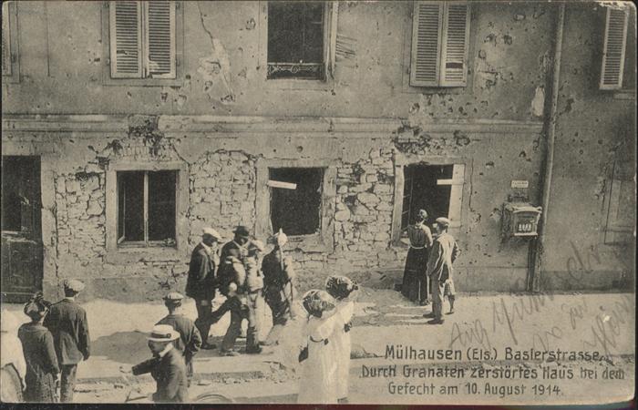 Muelhausen Elsass Baslerstrasse
zerstörtes Haus