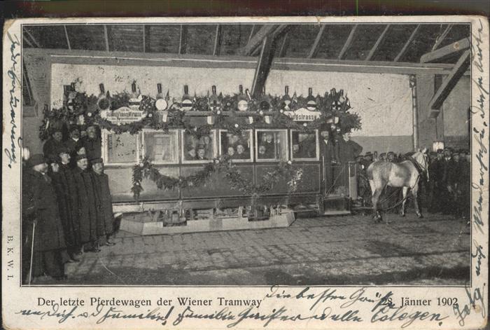 WIEN AT Letzter Pferdewagen der Wiener Tramway
