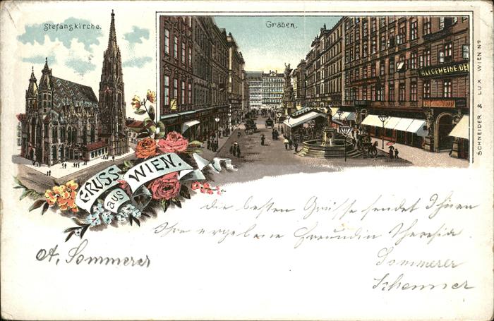 WIEN AT Stefans Kirche  Brunnen