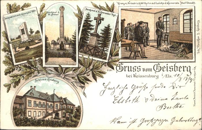 Weissenburg Elsass Geisberg Schloss Denkmal