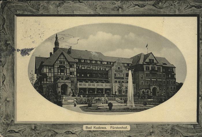 Bad Kudowa Niederschlesien Fürstenhof Springbrunnen