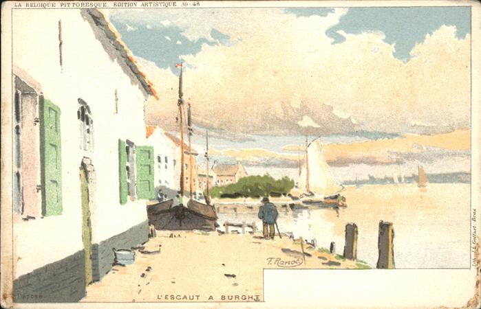Burcht Escaut Kuenstlerkarte F. Ranot