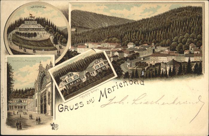 Marienbad Tschechien Boehmen Cafe Egerländer Kreuzbrunnen Promenade