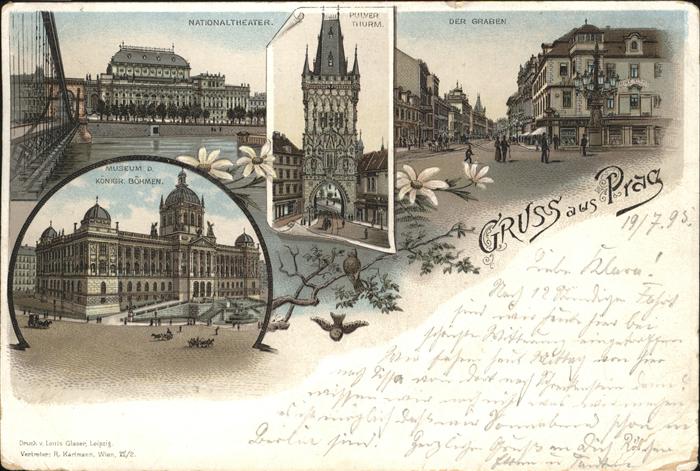 Prag Prahy Prague Pulverturm Nationaltheater Museum
