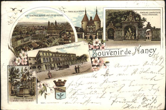 Nancy Lothringen Palais du Couvernement Statue de Jeanne