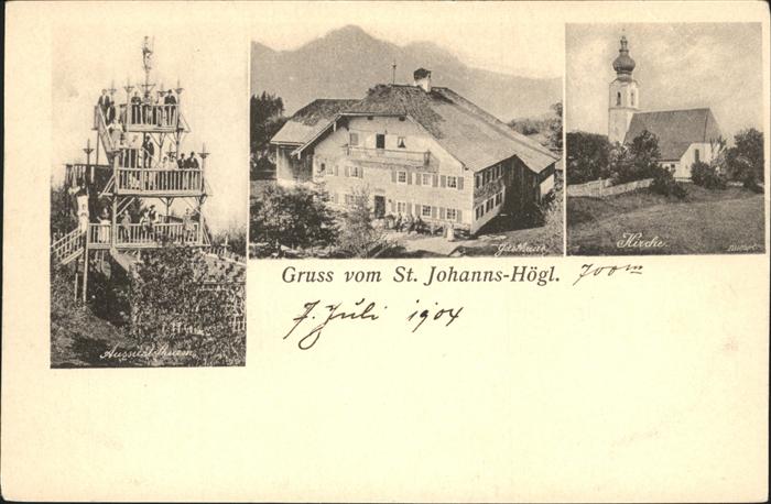Piding Kirche Aussichtsthurm Gasthaus