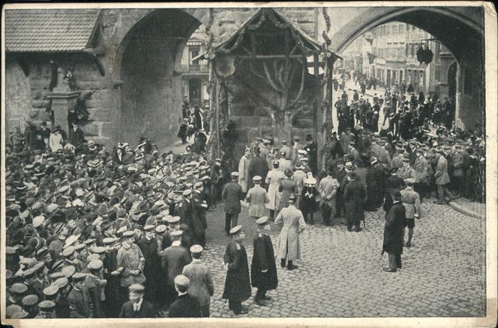 Freiburg Breisgau Feier Nagelung des Eisernen Baumes