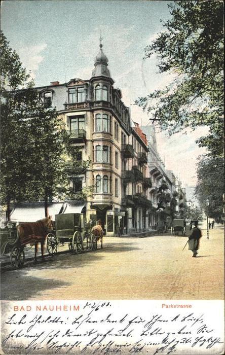 Bad Nauheim Parkstrasse Pferdekutsche
