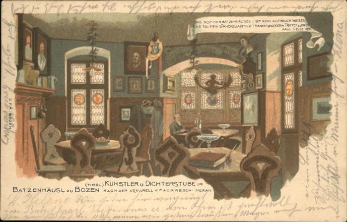 Bozen Suedtirol Batzenhäusl Künstler u. Dichterstube