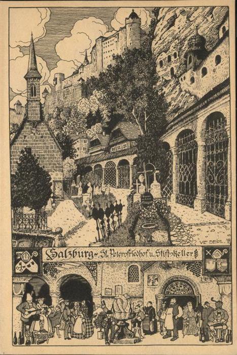 SALZBURG  AT St. Petersfriedhof Stiftskeller