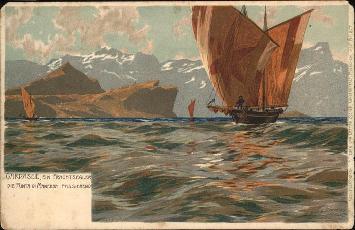 Garda Lago di Garda Gardasee Frachtsegler