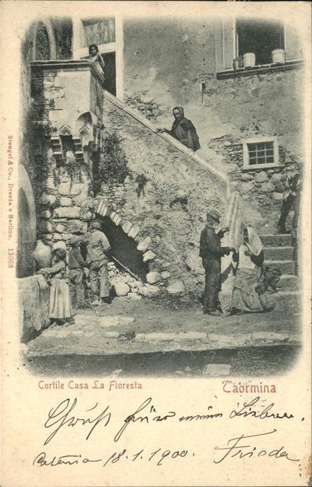 Taormina Sizilien Cortile Casa La Floresta