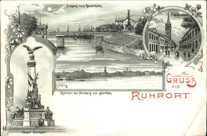 Ruhrort Fabrikstrasse Kaiserhafen, Kaiser Denkm