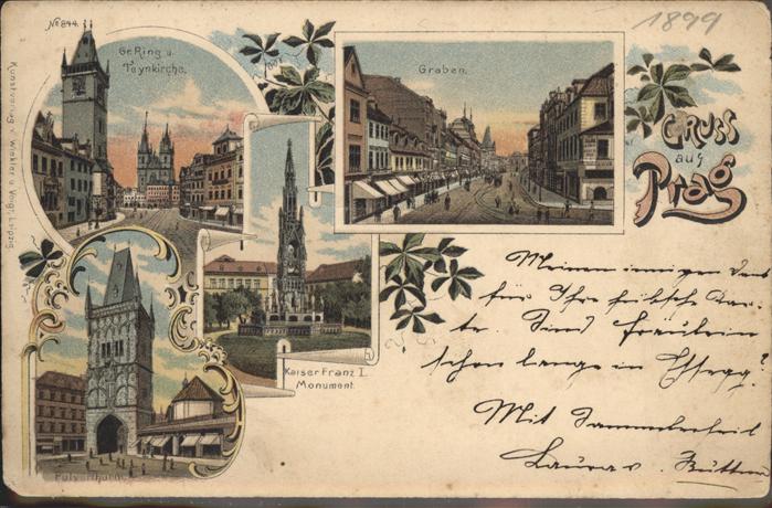 Prag Prahy Prague Graben Taynkirche, Kaiser-Franz I. Monu